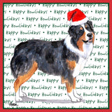 Australian Shepherd Happy Howlidays Text - Adult Unisex T-Shirt