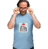 Basset Hound Puppy Happy Howlidays Text - Adult Unisex T-Shirt