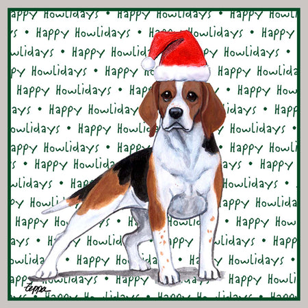 Beagle Happy Howlidays Text - Adult Unisex Crewneck Sweatshirt