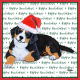 Bernese Mountain Dog Puppy Happy Howlidays Text - Adult Unisex T-Shirt