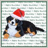 Bernese Mountain Dog Puppy Happy Howlidays Text - Adult Unisex Crewneck Sweatshirt