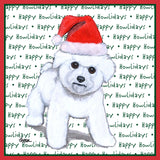 Bichon Frise Puppy Happy Howlidays Text - Adult Unisex Long Sleeve T-Shirt