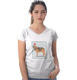Bloodhound Happy Howlidays Text - Women's V-Neck T-Shirt