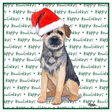 Border Terrier Happy Howlidays Text - Women's V-Neck T-Shirt