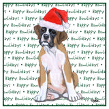 Boxer Puppy Happy Howlidays Text - Women's V-Neck T-Shirt