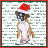 Boxer Puppy Happy Howlidays Text - Adult Unisex Long Sleeve T-Shirt