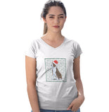 Bull Terrier Happy Howlidays Text - Women's V-Neck T-Shirt