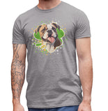 Big Clover St. Patrick's Day Bulldog - Adult Unisex T-Shirt