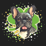 Big Clover St. Patrick's Day French Bulldog - Women's V-Neck T-Shirt