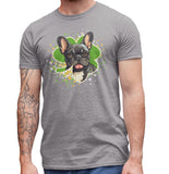 Big Clover St. Patrick's Day French Bulldog - Adult Unisex T-Shirt