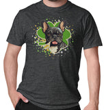 Big Clover St. Patrick's Day French Bulldog - Adult Unisex T-Shirt