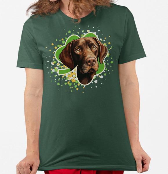 Big Clover St. Patrick's Day Labrador Retriever (Chocolate) - Adult Unisex T-Shirt
