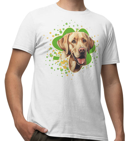 Big Clover St. Patrick's Day Labrador Retriever (Yellow) - Adult Unisex T-Shirt