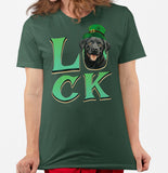 Big LUCK St. Patrick's Day Labrador Retriever (Black) - Adult Unisex T-Shirt