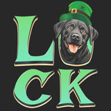 Big LUCK St. Patrick's Day Labrador Retriever (Black) - Adult Unisex Crewneck Sweatshirt