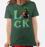 Big LUCK St. Patrick's Day Labrador Retriever (Chocolate) - Adult Unisex T-Shirt