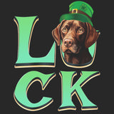 Big LUCK St. Patrick's Day Labrador Retriever (Chocolate) - Adult Unisex Crewneck Sweatshirt
