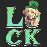 Big LUCK St. Patrick's Day Labrador Retriever (Yellow) - Adult Unisex Crewneck Sweatshirt