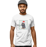 Cavalier King Charles Spaniel (Black & Tan) Happy Howlidays Text - Adult Unisex T-Shirt