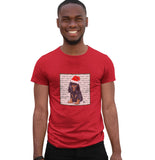 Cavalier King Charles Spaniel (Black & Tan) Happy Howlidays Text - Adult Unisex T-Shirt