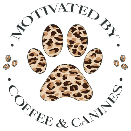 Motivated by Coffee and Canines - Women's V-Neck T-Shirt