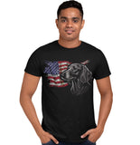 Patriotic Dachshund American Flag - Adult Unisex T-Shirt