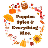 Puppies Spice Everything Nice Fall Wreath - Adult Unisex Long Sleeve T-Shirt