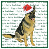 German Shepherd Happy Howlidays Text - Women's V-Neck T-Shirt