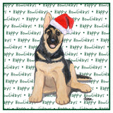 German Shepherd Puppy Happy Howlidays Text - Women's V-Neck T-Shirt