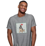 German Shepherd Puppy Happy Howlidays Text - Adult Unisex T-Shirt