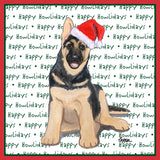 German Shepherd Puppy Happy Howlidays Text - Adult Unisex T-Shirt