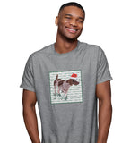 German Shorthaired Pointer Happy Howlidays Text - Adult Unisex T-Shirt