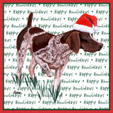 German Shorthaired Pointer Happy Howlidays Text - Adult Unisex Long Sleeve T-Shirt