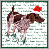 German Shorthaired Pointer Happy Howlidays Text - Adult Unisex Crewneck Sweatshirt