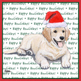 Golden Retriever Puppy Happy Howlidays Text - Adult Unisex T-Shirt