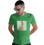 Golden Retriever Happy Howlidays Text - Adult Unisex T-Shirt
