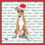 Greyhound Puppy Happy Howlidays Text - Adult Unisex T-Shirt