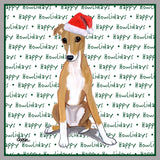 Greyhound Puppy Happy Howlidays Text - Adult Unisex Crewneck Sweatshirt