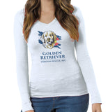GRFR Main Logo Full Front - Women's V-Neck Long Sleeve T-Shirt