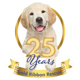Gold Ribbon 25 Years Puppy - Women's V-Neck Long Sleeve T-Shirt