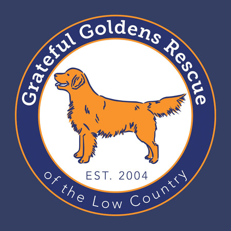 Grateful Golden Rescue Logo Left Chest - Adult Unisex Long Sleeve T-Shirt