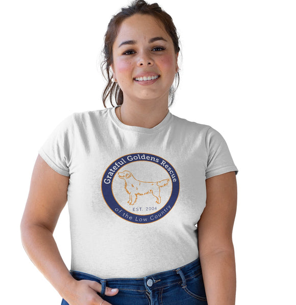 Grateful Golden Rescue Outline Logo - Women's Tri-Blend T-Shirt