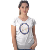 Grateful Golden Rescue Outline Logo - Women's V-Neck T-Shirt