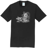Bobcat Resting on Black - Adult Unisex T-Shirt