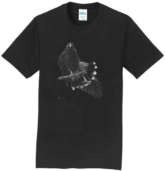 Harris Hawk on Black - Adult Unisex T-Shirt