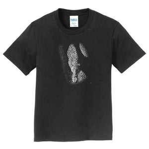 Leopard and Tree on Black - Kids' Unisex T-Shirt