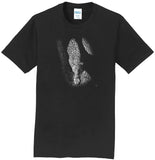 Leopard and Tree on Black - Adult Unisex T-Shirt