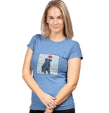 Black Labrador Retriever Puppy Happy Howlidays Text - Women's Tri-Blend T-Shirt