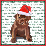 Chocolate Labrador Retriever Puppy Happy Howlidays Text - Adult Unisex Long Sleeve T-Shirt