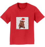 Chocolate Labrador Retriever Puppy Happy Howlidays Text - Kids' Unisex T-Shirt